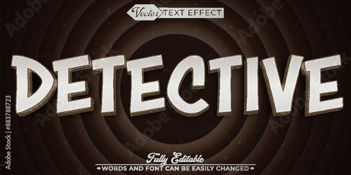  Detective Vector Editable Text Effect Template