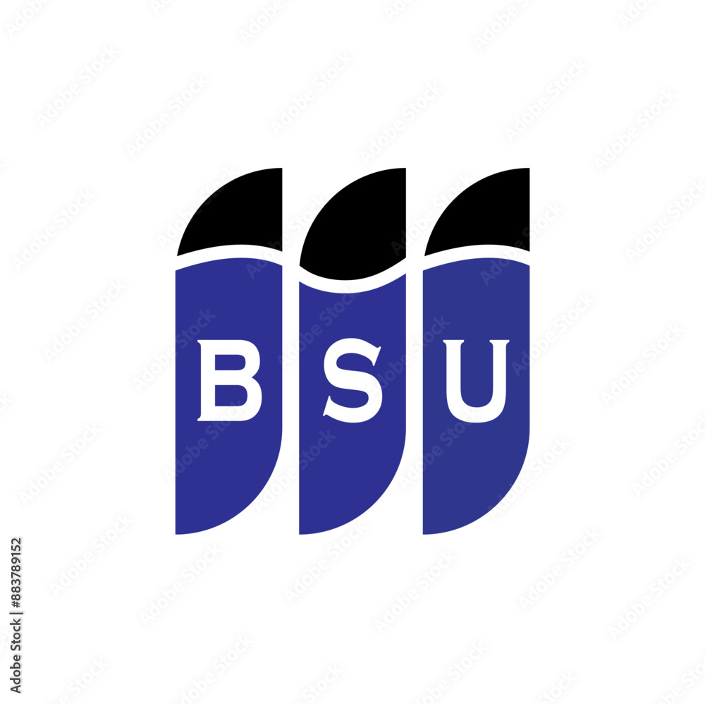 BSU letter logo design on white background. Creative modern BSU letter logo design. Vector design. BSU letter logo design on white background. Creative modern BSU letter logo design. Vector design.