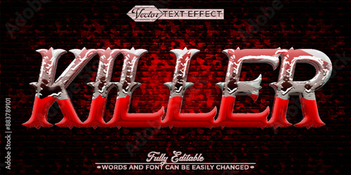 Blood Killer Vector Editable Text Effect Template