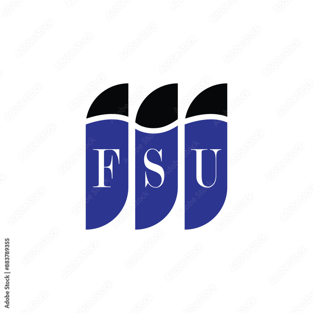 FSU letter logo design on white background. Creative modern FSU letter logo design. Vector design. FSU letter logo design on white background. Creative modern FSU letter logo design. Vector design.