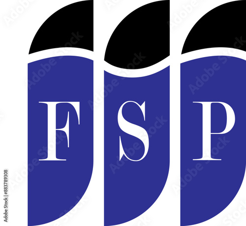 FSP letter logo design on white background. Creative  modern FSP letter logo design. Vector design. photo