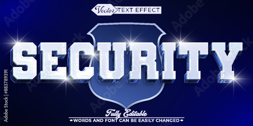  Security Guardian Vector Editable Text Effect Template