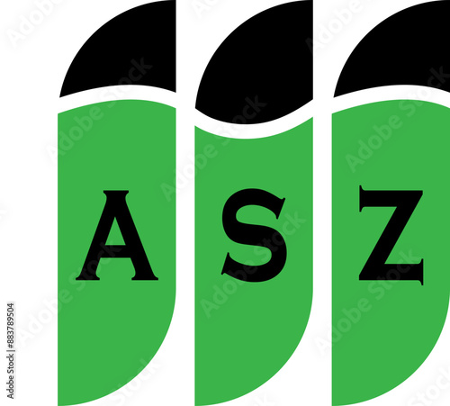 ASZ letter logo design on white background. Creative  modern ASZ letter logo design. Vector design. photo