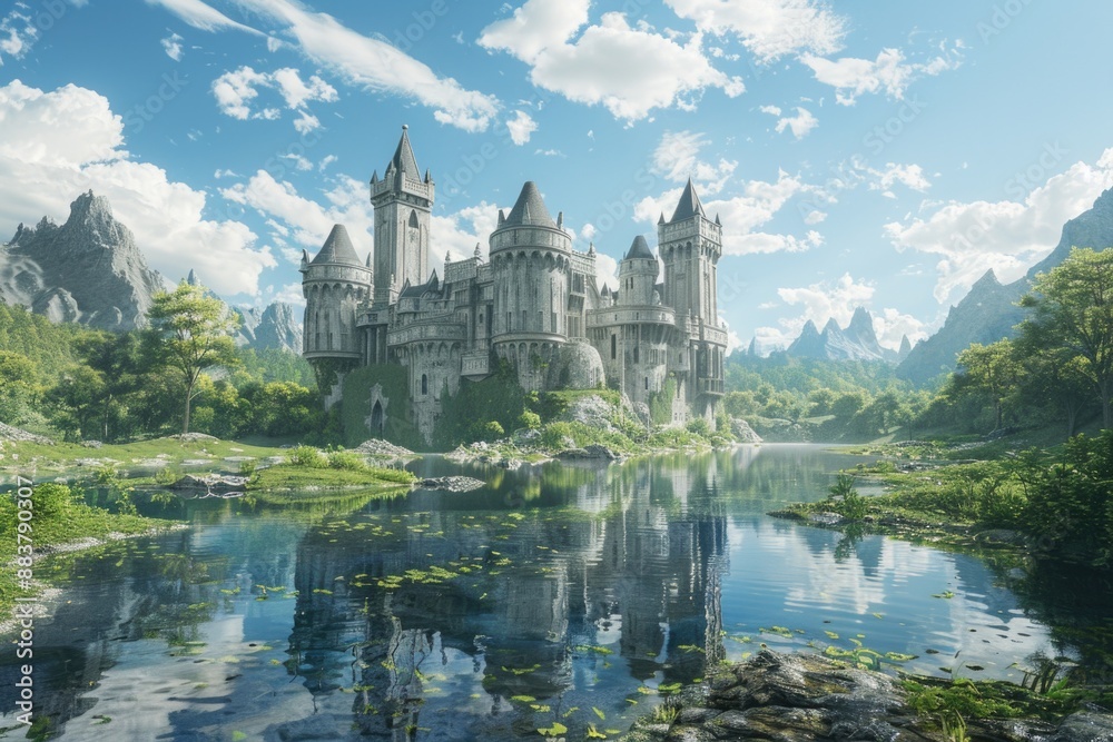 Obraz premium Castle on Hillside