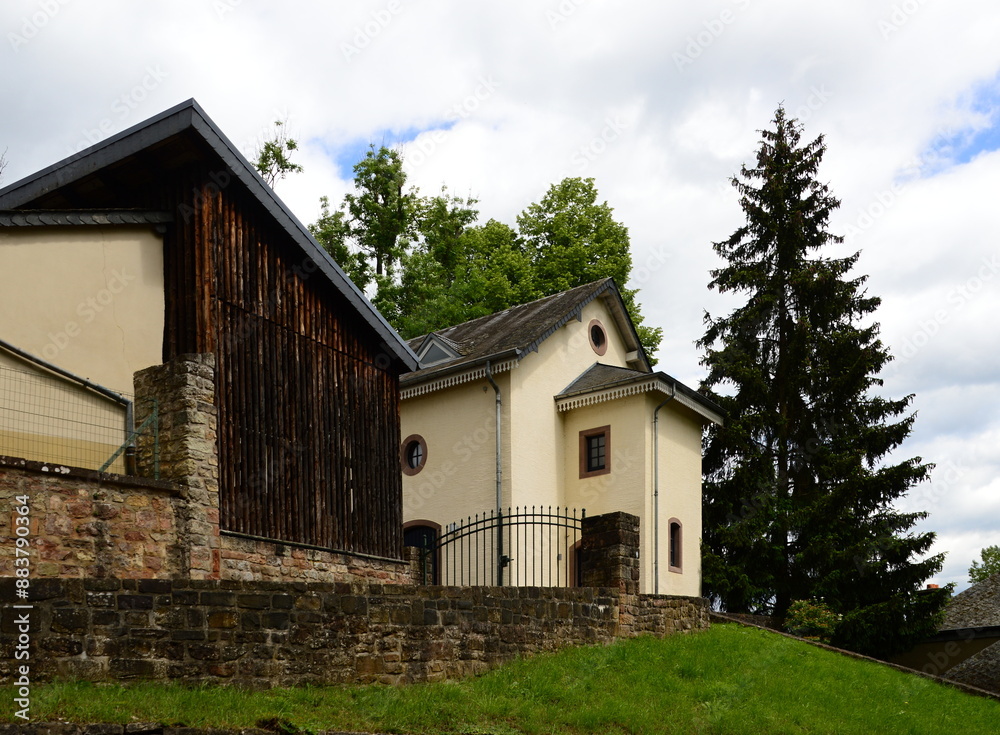 Historical Castle Berg in the Town Colmar, Luxemburg Historical Castle Berg in the Town Colmar, Luxemburg
