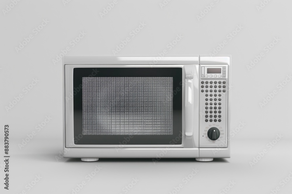 Fototapeta premium White Microwave Oven on Counter