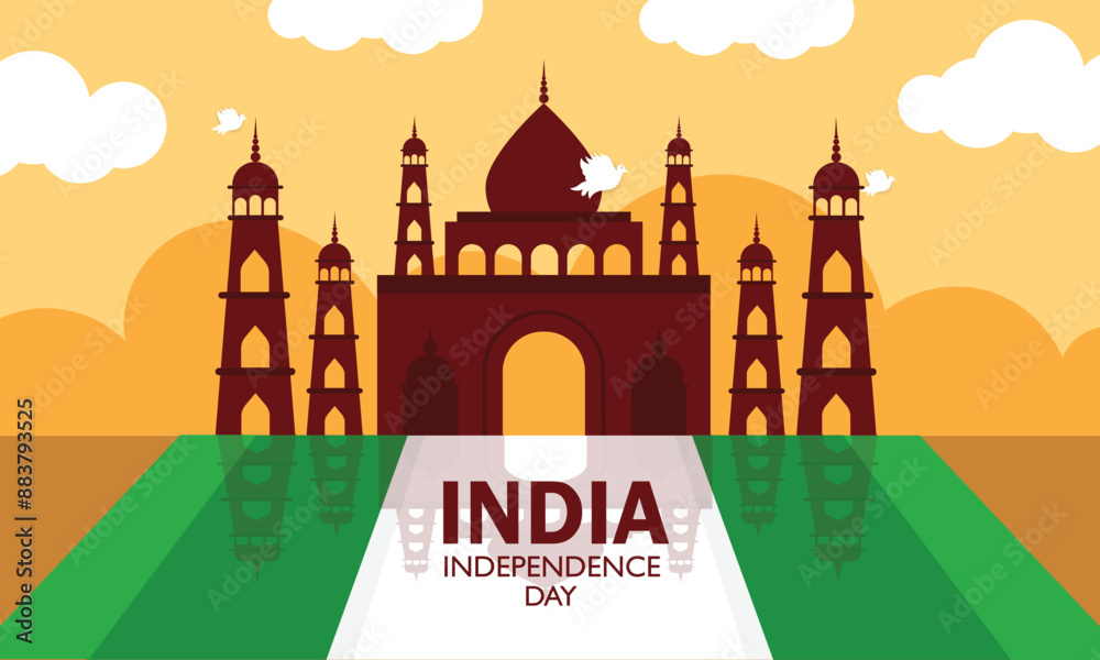 Obraz premium Indian independence day background. celebration of Independence Day of India