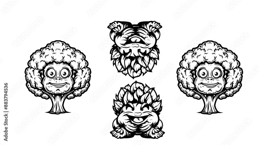 Obraz premium cabbage silhouette, cabbage outline, cabbage icon, cabbage symbol, cabbage graphic