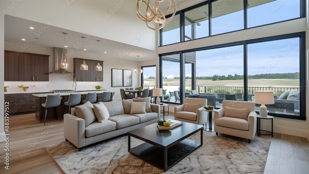 modern living room of a form house modern living room of a form house