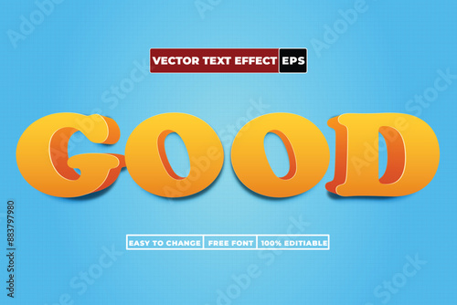 Premium 3d Vector Text Effect Fully Editable High Quality. 