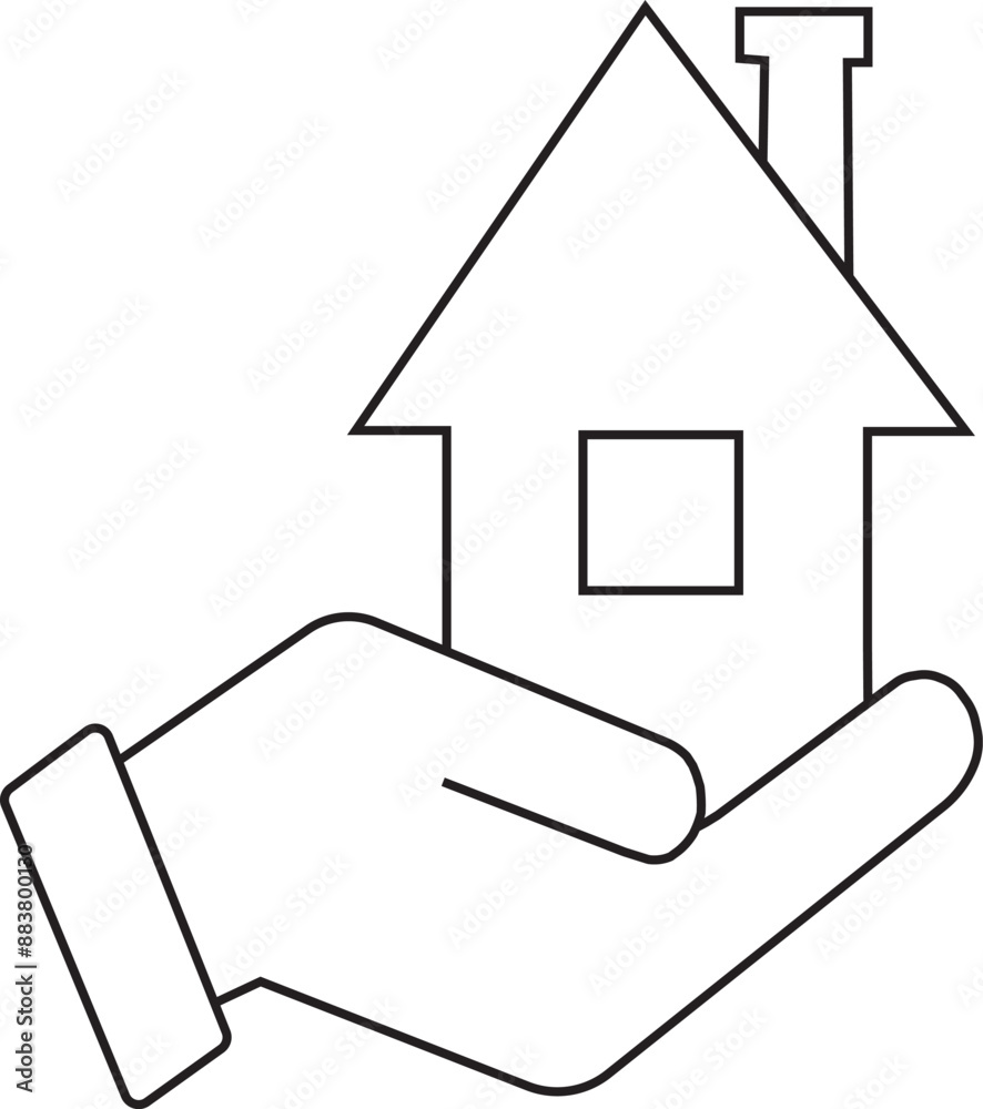 house in a hand icon vector illustration, care icon, family icon, home loan, property icon house in a hand icon vector illustration, care icon, family icon, home loan, property icon