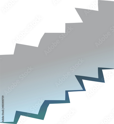 Abstract background featuring a gradient of grey and blue in a zigzag shape