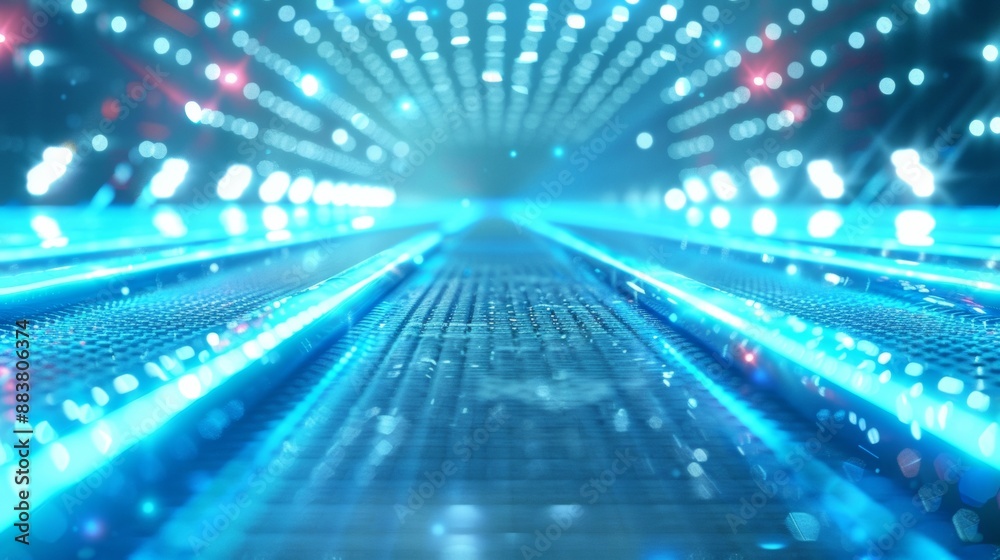 Futuristic Tech Tunnel with Vibrant Neon Lights and Digital Patterns for High-Tech Presentations Futuristic Tech Tunnel with Vibrant Neon Lights and Digital Patterns for High-Tech Presentations