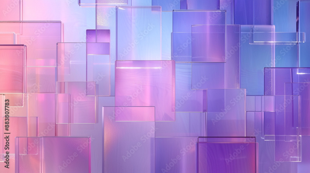abstract background with diamond and triangle glass square 3d shapes.