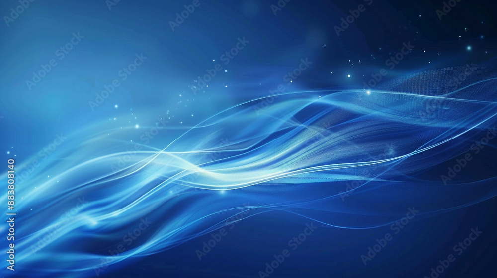 Fototapeta premium Abstract Futuristic blue wave digital Background