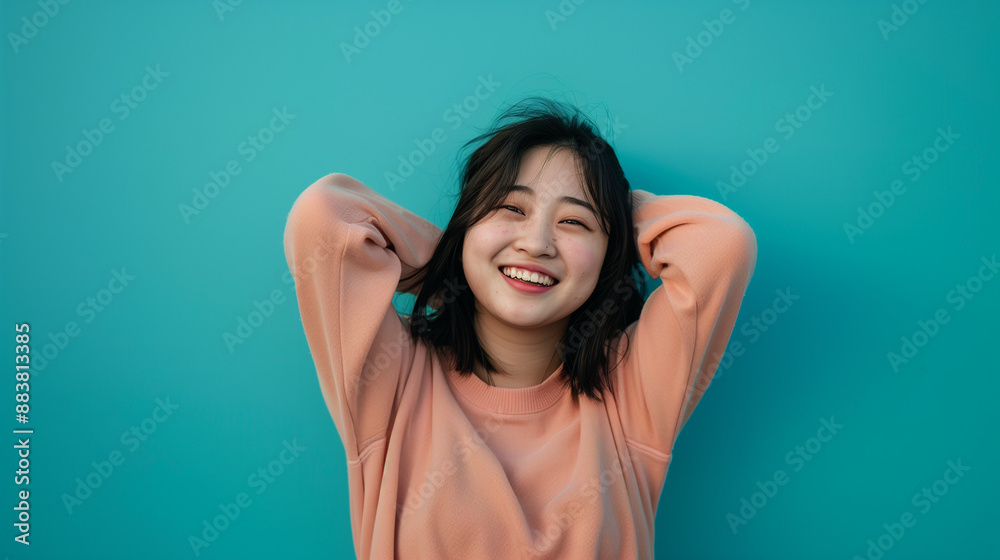 可愛いぽっちゃりとしたアジア人女性 可愛いぽっちゃりとしたアジア人女性