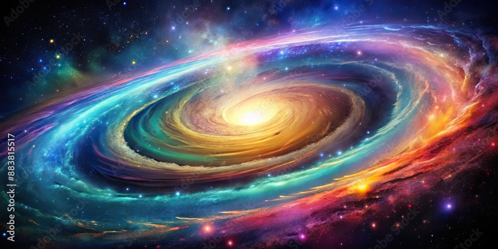 Abstract colorful swirl design resembling a galaxy in outer space , abstraction, art, creative, digital, artwork, vibrant Abstract colorful swirl design resembling a galaxy in outer space , abstraction, art, creative, digital, artwork, vibrant