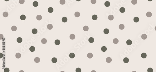 abstract vintage geometric polka dots decorative element background allover seamless pattern design illustration in grey natural brown color combination digital home textile and apparels