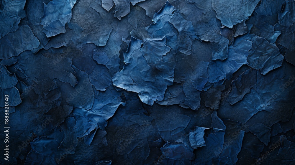 A background composed of layered textures in hues from deep blue to darkest black AI generated illustration A background composed of layered textures in hues from deep blue to darkest black AI generated illustration