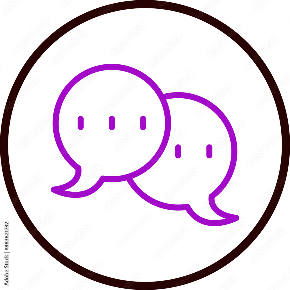 Comment Vector Line Purple Circle Black Comment Vector Line Purple Circle Black