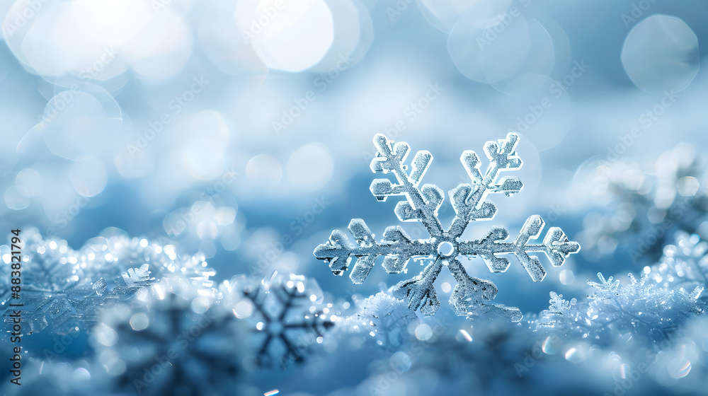 3D Flat Icon: Unique Snowflake Stands Out, Symbolizing Individuality and Uniqueness 3D Flat Icon: Unique Snowflake Stands Out, Symbolizing Individuality and Uniqueness