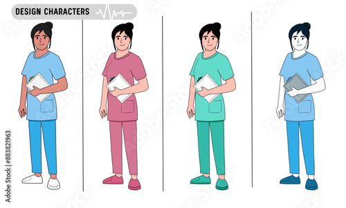 Doctor design characters vector illustration 