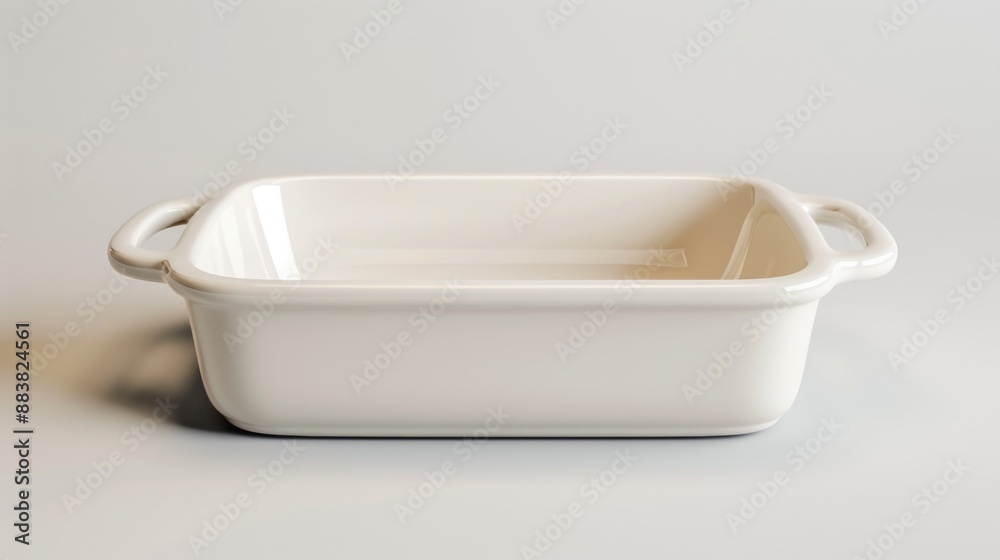 White rectangular dish with handles White rectangular dish with handles