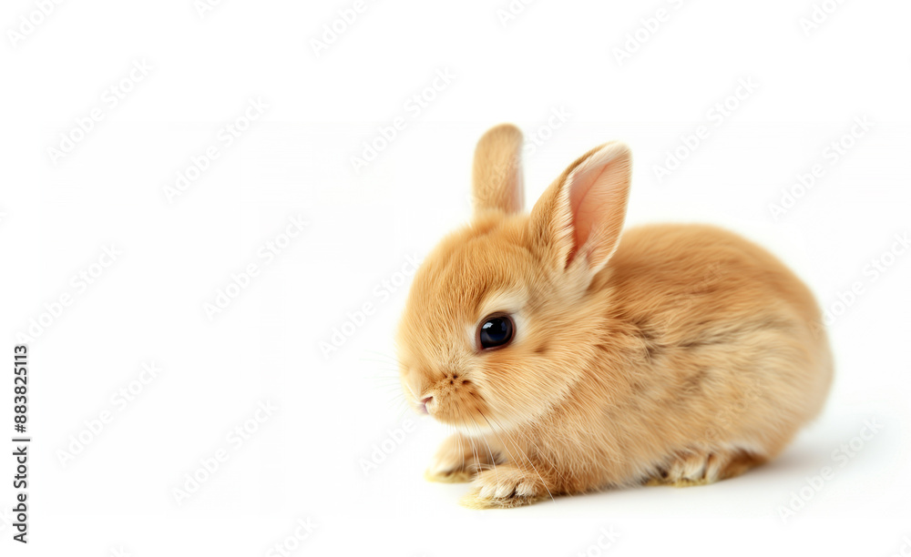 Fototapeta premium Baby rabbit on a white background