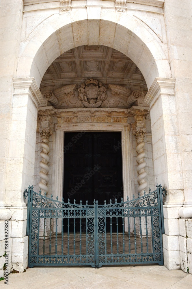 the front door of the church in Lisbon the front door of the church in Lisbon
