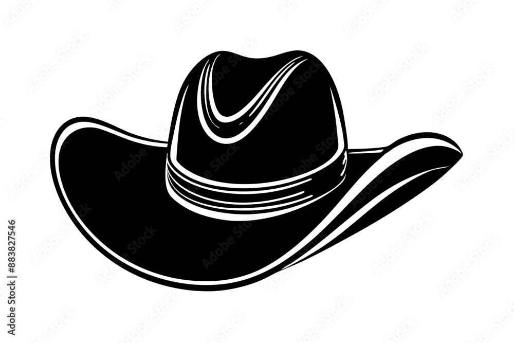 Cowgirl and Cowboy Hat SVG Silhouette Cowgirl and Cowboy Hat SVG Silhouette