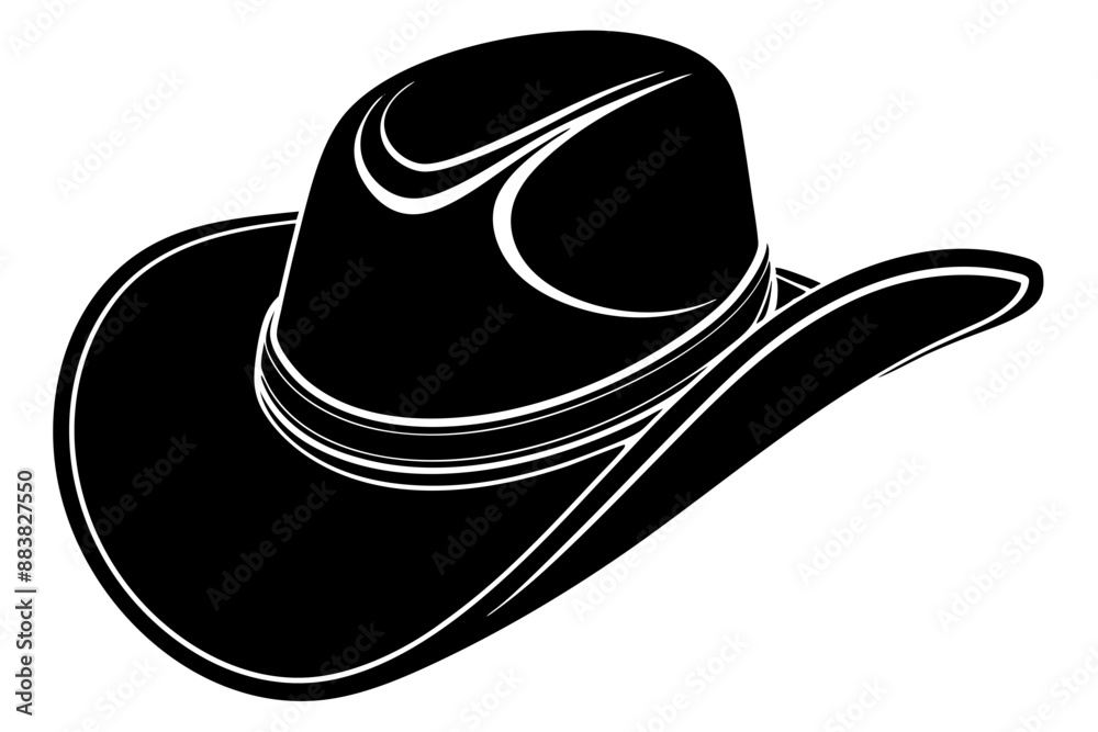 Cowgirl and Cowboy Hat SVG Silhouette Cowgirl and Cowboy Hat SVG Silhouette