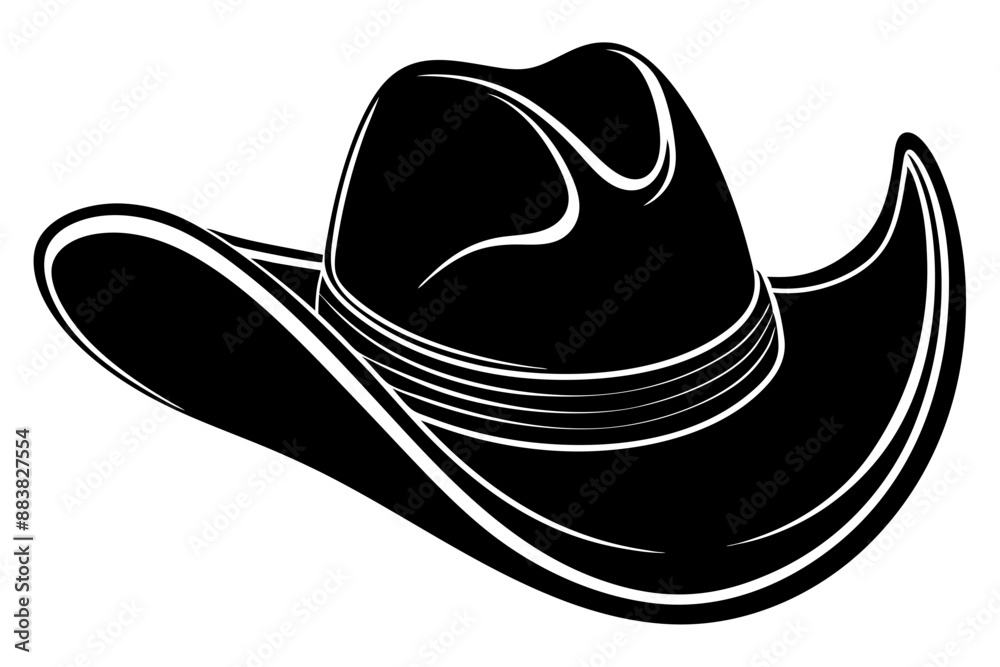 Cowgirl and Cowboy Hat SVG Silhouette Cowgirl and Cowboy Hat SVG Silhouette