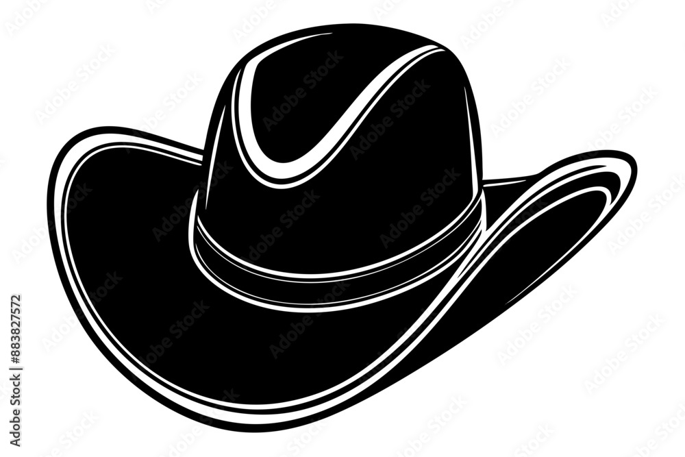 Cowgirl and Cowboy Hat SVG Silhouette Cowgirl and Cowboy Hat SVG Silhouette