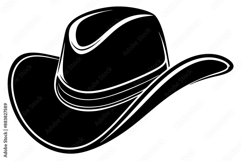 Cowgirl and Cowboy Hat SVG Silhouette Cowgirl and Cowboy Hat SVG Silhouette