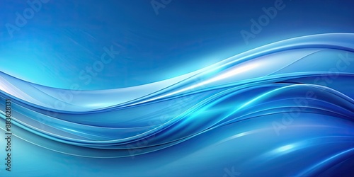 Abstract blue background with soft gradients and curves, blue, abstract, background, texture, design, modern, smooth