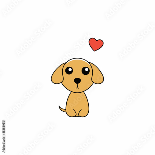 puppy with heart