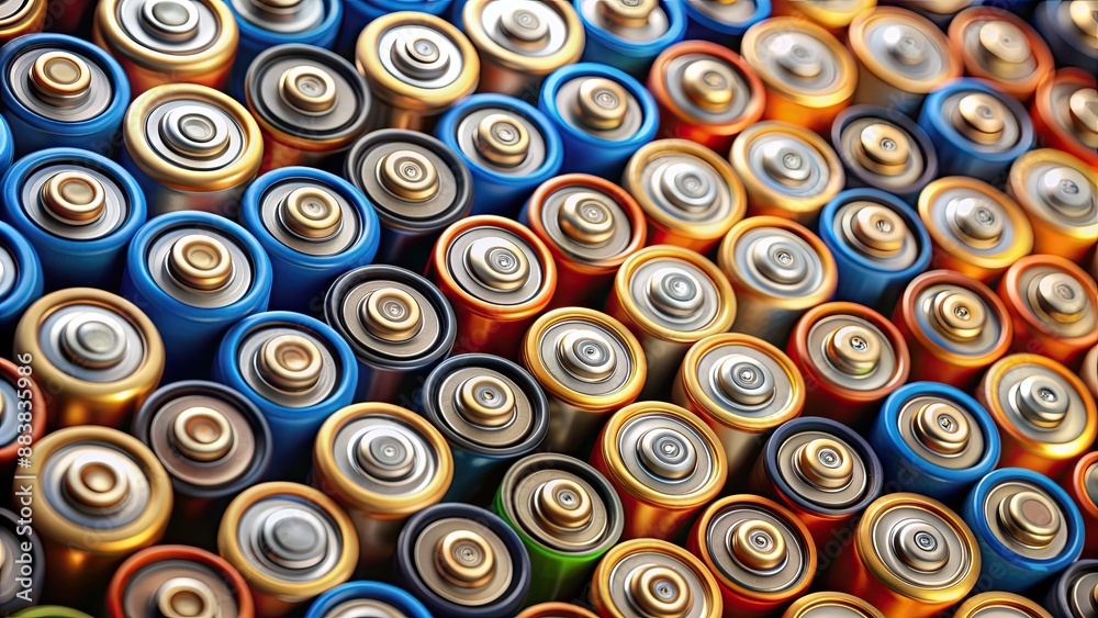 Abstract background made of batteries , energy, power, technology, electricity, recharge, renewable Abstract background made of batteries , energy, power, technology, electricity, recharge, renewable