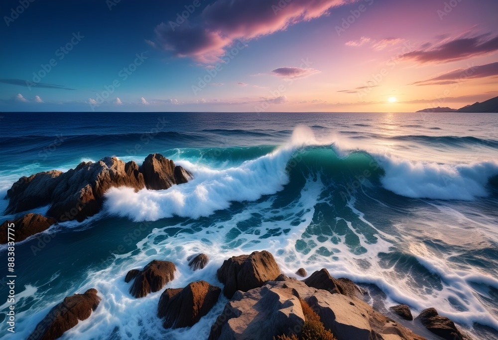 Beautiful beach landscape photo, high angle view of sea Beautiful beach landscape photo, high angle view of sea