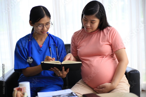 Pregnant women in Asia Have your doctor do a pregnancy test. Doctors will perform scans and x-rays to determine if the fetus is a girl or a boy at the hospital. Mom is worried.