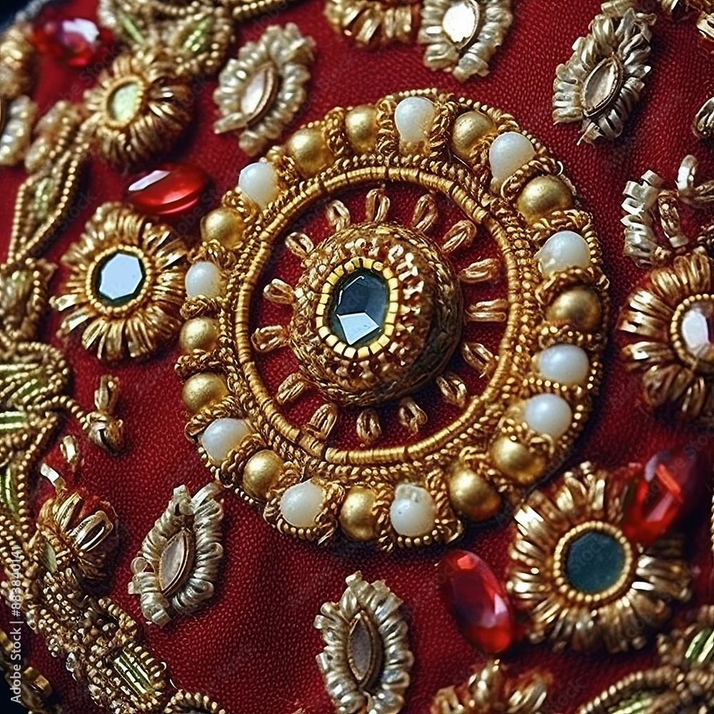 Zardozi Embroidery India rich, heavy Zardozi Embroidery India rich, heavy