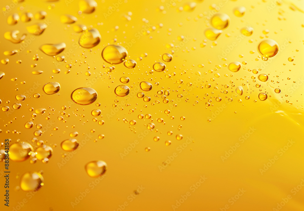 Water drops on yellow background, top view. Rain droplets on a white surface with a light shineBeer Fest background[Bavarian flag and Beer]