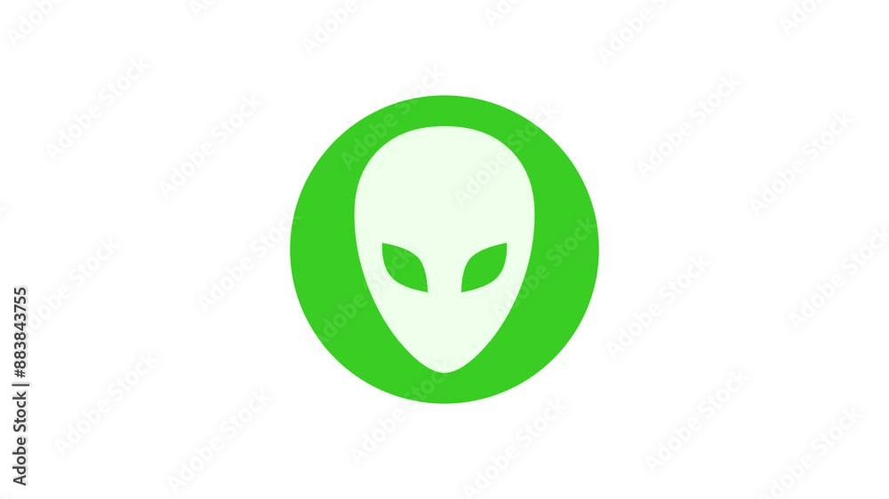 Face mask icon green color simple shape circle animation white background Face mask icon green color simple shape circle animation white background