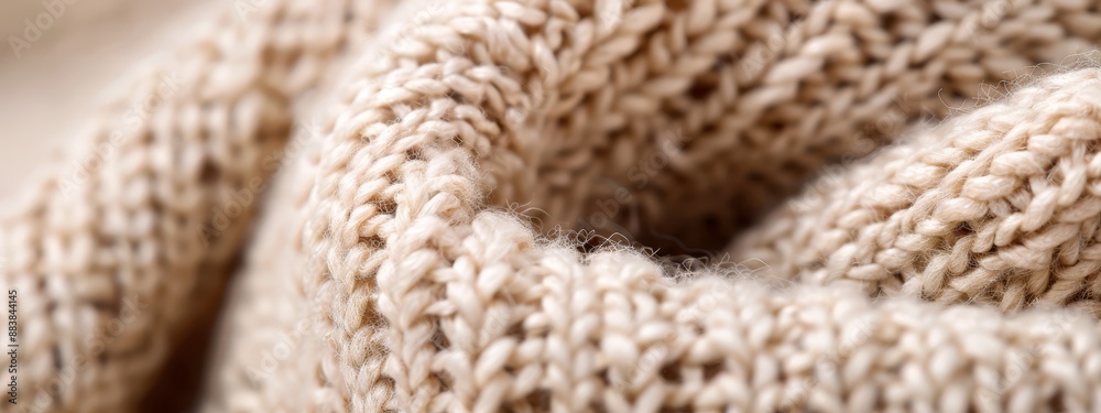 A tight shot of a knitted sweater revealing a tiny hole centrally located within its midsection A tight shot of a knitted sweater revealing a tiny hole centrally located within its midsection