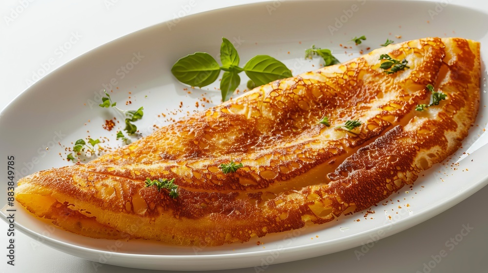 Crispy Dosa on a White Plate Crispy Dosa on a White Plate