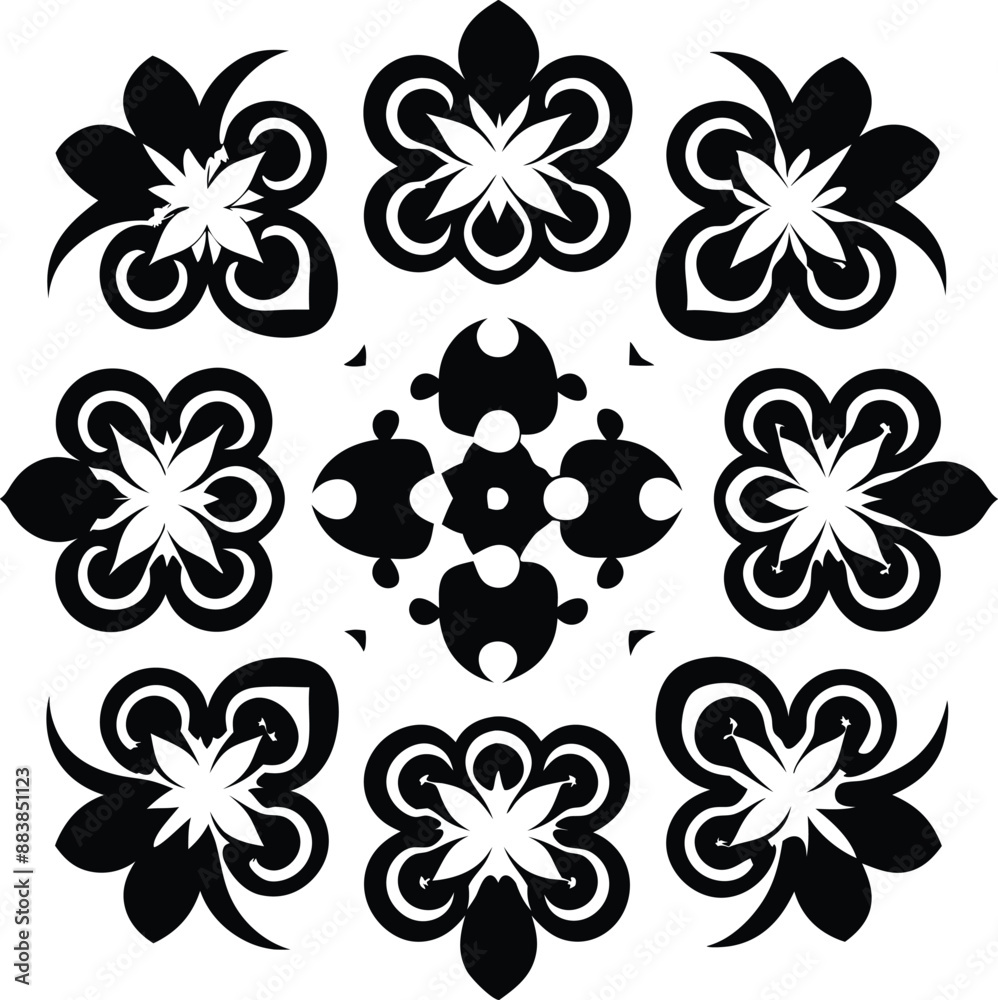abstract floral pattern illustration. backdrop, template, banner, textile, texture, elegant, tattoo, ethnic, invitation abstract floral pattern illustration. backdrop, template, banner, textile, texture, elegant, tattoo, ethnic, invitation