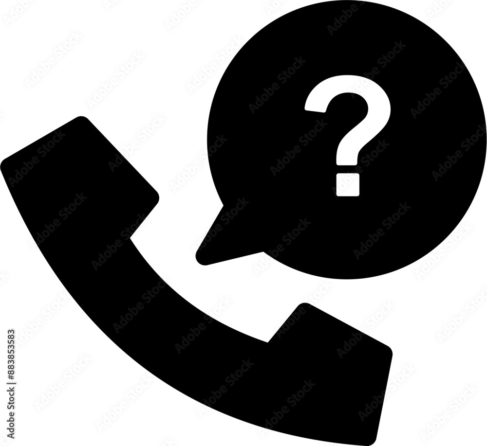Question Call flat icon