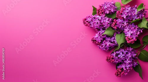 lilac flowers on white background