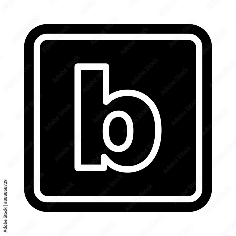 b Small Alphabet Vector Glyph Icon Design b Small Alphabet Vector Glyph Icon Design
