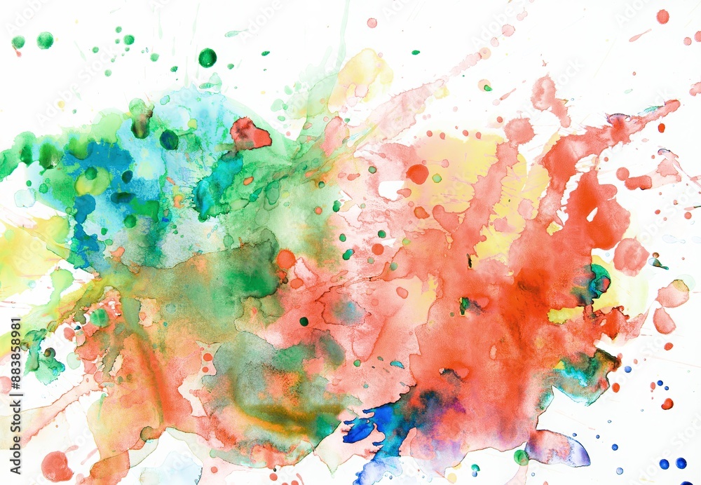 Fototapeta premium Abstract watercolor backgrounds made of blurs and splashes