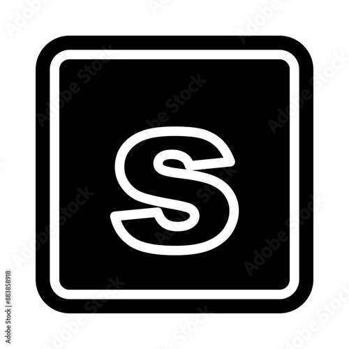 s Small Alphabet Vector Glyph Icon Design